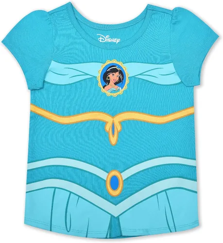 Vista 2 de Disney Princess - Juego de 5 camisetas de manga corta para niña, camisetas de moda