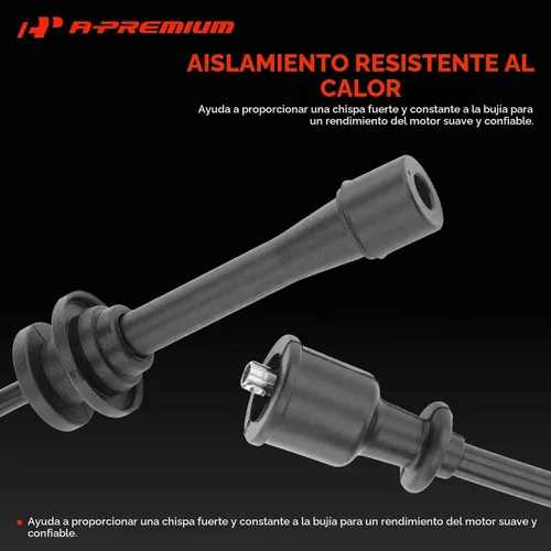 Vista 5 de A-Premium Juego de 4 cables de bujía de 0.276 in, 2.0L L4 compatibles