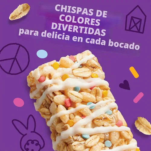 Vista 3 de Annie's Barras de granola masticables sin gluten, pastel de cumpleaños, 5 barras, 4.9 onzas