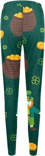Vista 3 de Pantalones deportivos cargo para mujer, pierna ancha, pantalones Y2K, para el día de San Patricio, pantalones deportivos ligeros con bolsillos