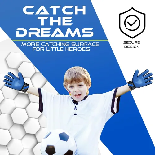 Vista 7 de BEAST RAGE Guantes de portero de fútbol para niños y jóvenes, guantes de portero de fútbol de 0.157 pulgadas (0.157 in) antideslizantes, palma