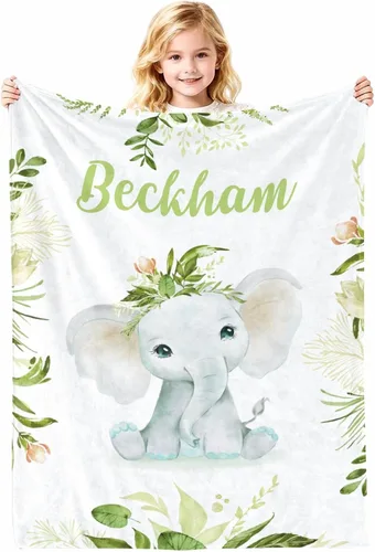 Vista 25 de Manta de bebé personalizada con nombre, cobijas de franela suaves y personalizadas con diseño de animales para recién nacidos, niños y niñas