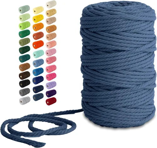 Vista 48 de Nook Theory Hilo de macramé de 3mm 109 yardas - Cuerda de macramé suave de 4mm, 5mm perfecta para nudos - Suministros de macramé para colgadores