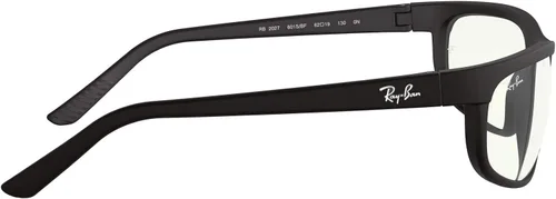 Vista 4 de Ray-Ban RB2027 Predator 2 - Lentes rectangulares para hombre color negro matefiltro de luz azul transparente 2441in Filtro de luz azul claro y negro