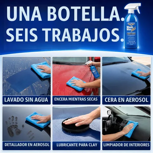 Vista 5 de Cera húmeda o sin agua para lavado de autos (concentrado de 8 onzas líquidas)