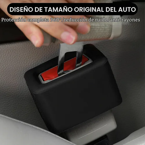 Vista 6 de Ohleats 2 piezas de soporte para hebilla de cinturón de seguridad, hebilla de silicona que eleva el cinturón de seguridad para facilitar el acceso