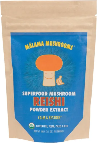 Vista 8 de Polvo de extracto de 8 hongos por Malama, mezcla orgánica de hongos corporales con melena de león, reishi, cordyceps, chaga, cola de pavo