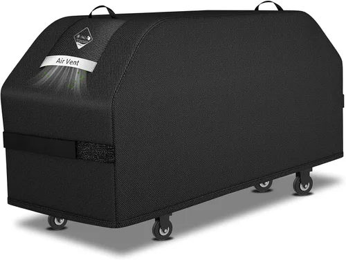 Vista 10 de KINGLY Cubierta de parrilla para Blackstone de 22 pulgadas con capucha y soporte, súper duradera, resistente al agua, para parrilla Blackstone de 17