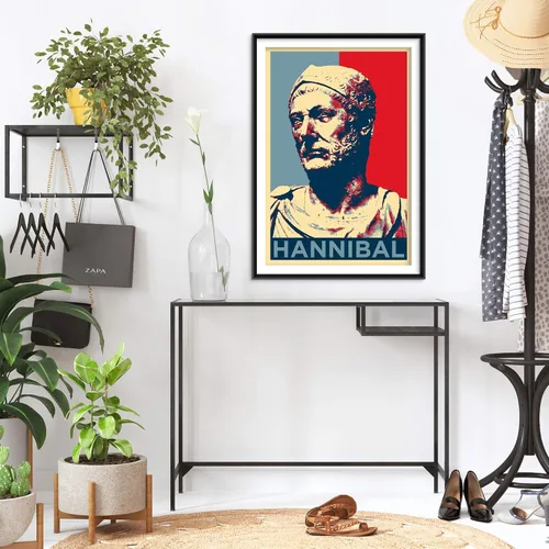 Vista 6 de Póster de Hannibal Barca con texto "Hope" (11.693 x 16.535 in)