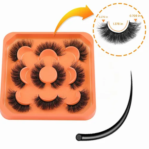 Vista 4 de Pestañas postizas de visón de 3D con volumen completo de 18mm, pestañas postizas gruesas de aspecto natural, extensiones de pestañas falsas 5 pares