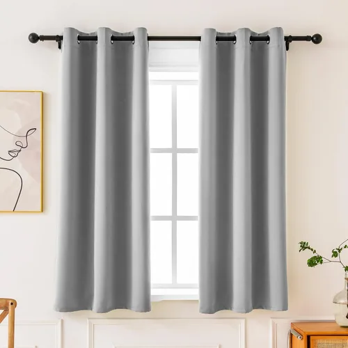 Vista 26 de Pickluc - Paneles de cortinas opacas con ojales, cortinas para bloquear la luz para el dormitorio, aisladas térmicamente, reducción de ruido