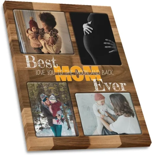 Vista 8 de SHIYEL - Impresiones personalizadas en lienzo con foto, regalos de cumpleaños personalizables para tía de sobrina o sobrino, crea un lienzo de pared