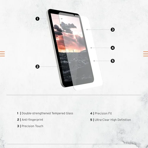 Vista 2 de URBAN ARMOR GEAR UAG - Protector de pantalla diseñado para iPad mini A17 Pro (2024), A2993, A2995, A2996, (6ª generación, 2021), protector