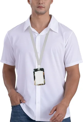 Vista 7 de Divertido soporte para tarjetas de identificación con cordón de identificación con cordón de separación, funda de plástico impermeable para tarjetas