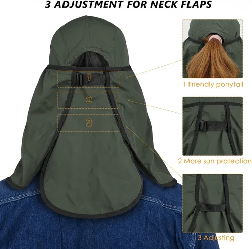 Vista 4 de GADIEMKENSD Sombrero de pesca plegable UPF 50+ 360 para exteriores