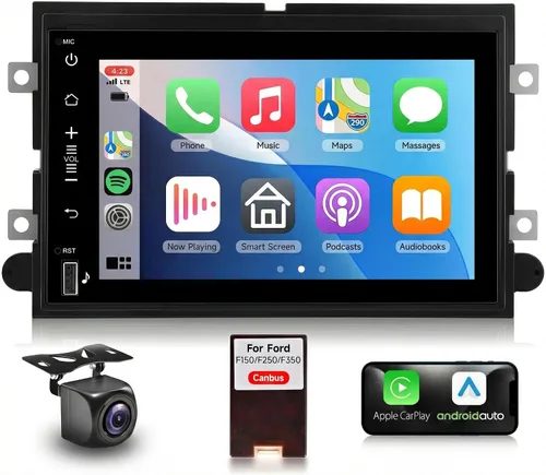 Vista 9 de Podofo Radio 2G 64G para Ford F150 F250 F350 Fusion Edge Explorer Expedition Car Stereo,7 pulgadas 1080p IPS pantalla táctil F-150 estéreo