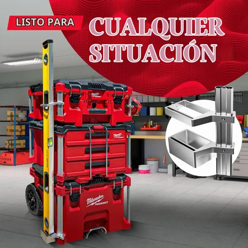 Vista 6 de Alpha Engineered Soporte de Montaje de Nivel Compatible con Caja de Herramientas Milwaukee Packout - Se Adapta a Organizadores Packout - Incluye