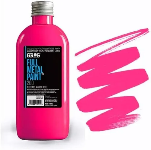 Vista 14 de Grog Ink Full Metal Paint refill 6.8 fl oz Negro