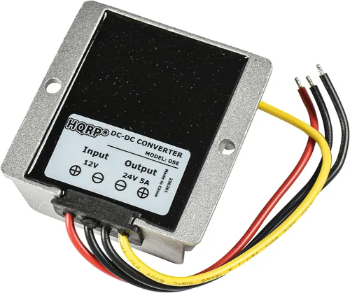 Vista 2 de HQRP Convertidor de aumento de corriente continua de 12 V hasta 24 V 5 A, regulador de voltaje de 120 W, convertidor de corriente continua