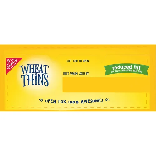 Vista 16 de Wheat Thins Snacks reducidos en grasa, galletas de trigo integral de grano entero, galletas de aperitivos, 8 onzas