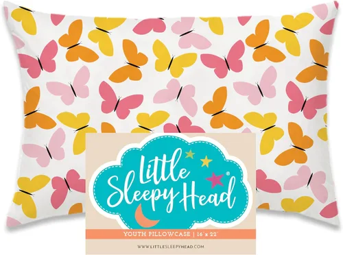 Vista 53 de Funda de almohada para jóvenes Little Sleepy Head - 100% funda de almohada de algodón y hipoalergénica - Funda de almohada envolvente de ajuste