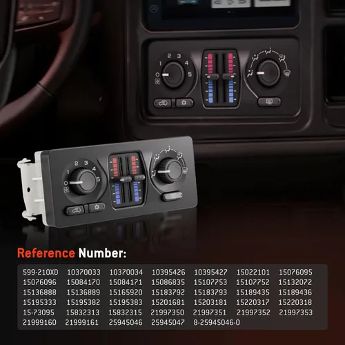 Vista 5 de 599-210XD Módulo de Control de Clima Panel de Control de AC Compatible con Vehículos Chevy GMC Buick Cadillac Isuzu Saab 2003-2007 - Silverado