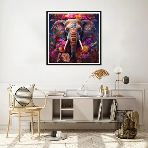 Vista 4 de Yomiie Kits de arte de diamantes 5D para adultos, flores, elefante, pintura de diamante, arte de plantas de animales, kit de taladro redondo
