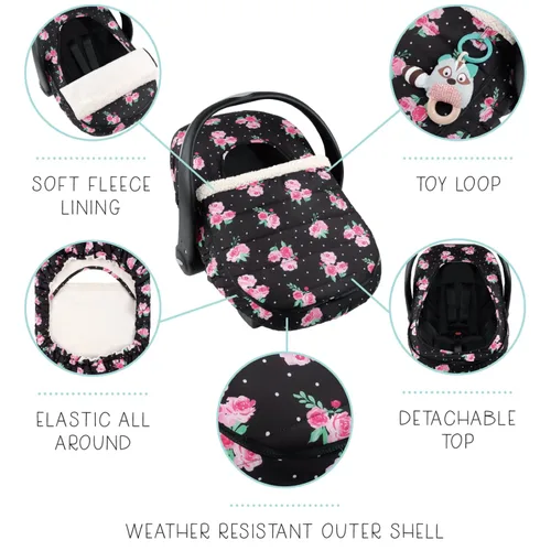 Vista 4 de The Peanutshell Funda de asiento de automóvil – Fundas protectoras para bebé, accesorios fáciles de limpiar, resistente a la intemperie, asiento