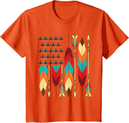 Vista 34 de Native American Bandera - Camiseta de veteranos indígenas del Mes del Orgullo, Negro, S