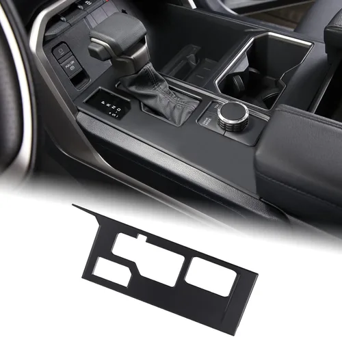 Vista 33 de Aunginsy Marco para panel de cambio de marchas con caja de almacenamiento Compatible con Toyota Tundra/Sequoia 2022-2024 2025 Protector contra