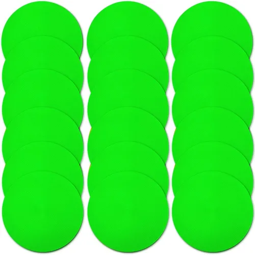 Vista 18 de Marcadores de punto de polietileno de 4 pulgadas/9 pulgadas, de goma antideslizante, marcadores de agilidad de conos de campo plano, puntos de suelo