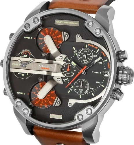 Vista 2 de Diesel DZ7332 Mr Daddy 20 Reloj de cuero marrón bronce Marrón Reloj de cuarzo