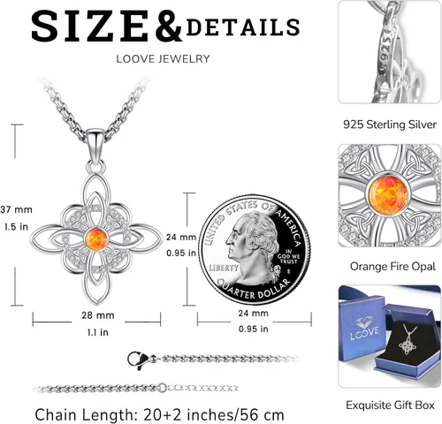Vista 72 de Collar de pentagrama de plata de ley con triple luna, diosa celta, nudo celta, nudo de brujas, Ankh, sol y luna, Hécate, lilith, Santa Muerte