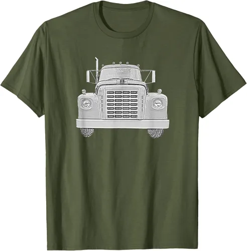 Vista 77 de Camiseta clásica de camión pesado International Harvester IH Loadstar, Negro, S
