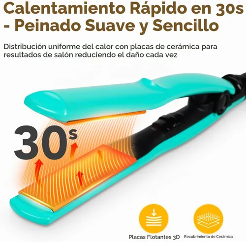 Vista 4 de Mini plancha plana de cerámica de 1 pulgada, enderezadora de pelo