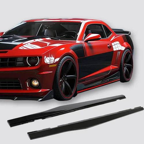 Vista 10 de KUAFU Faldones laterales de repuesto compatibles con Chevy Camaro 2010-2015 LT LS SS 1LT Modelo Paneles laterales de protección Guard Kit