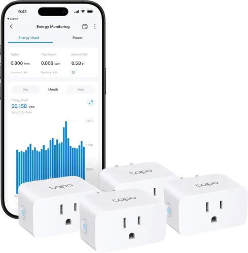Vista 13 de TP-Link Tapo Enchufe inteligente Mini, Compatible con Matter, Compatible con Alexa, Google Home y Samsung SmartThings, Monitoreo de energía, 15A