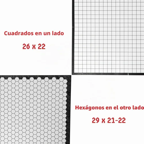 Vista 5 de Tablero de juego con papel hexers: alternativa vinilo esterilla, dungeons and dragons d & d dnd pathfinder rpg compatible, 27 pulgadas x 23