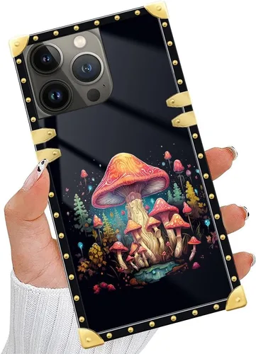 Vista 18 de Funda compatible con iPhone 14 Pro Max (6.7 pulgadas), hermosa mariposa Flosers dorada, de lujo, suave TPU duro, parte trasera de policarbonato