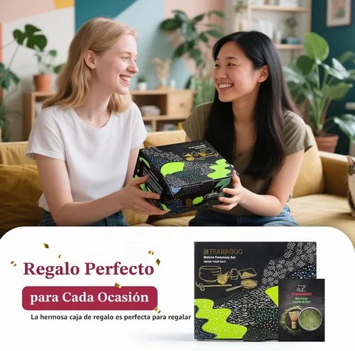 Vista 6 de TEANAGOO 7 piezas juego de batidor matcha, juego de matcha para ceremonia, juego de matcha Junware-Azul, juego de té matcha para hacer Azul Pro