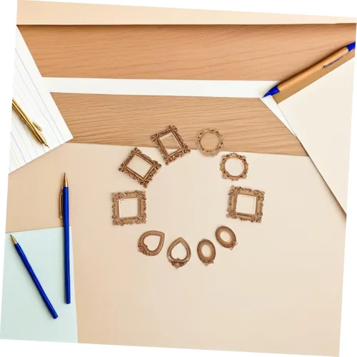 Vista 6 de 10pcs Mini Vintage Gold Resin Picture Frames for DIY Crafts