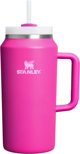 Vista 169 de STANLEY Quencher H2.0 Vaso Térmico con asa y pajilla, 64 onzas, tapa Flowstate de 3 posiciones, gran capacidad para viajes y deportes, vaso de acero