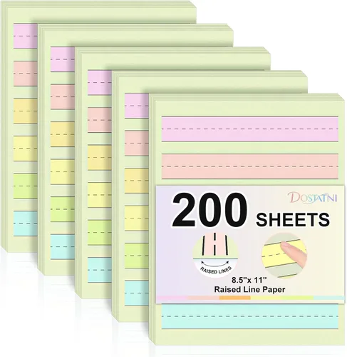 Vista 14 de 50 hojas de papel de escritura a mano de 0.5 pulgadas de ancho de línea