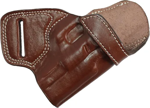 Vista 20 de YT HOBBY Funda de Pistola de Cuero Artesanal Premium SOB (Small of Back)