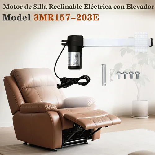 Vista 4 de Motor de actuador lineal Emomo 3MTR 3MR157-203E reclinable eléctrico