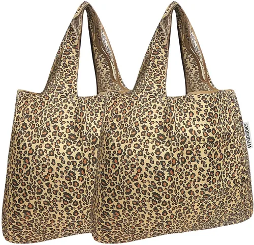 Vista 28 de allydrew Bolsa plegable de nailon para comestibles reutilizable (Set de 2), Ballenas Azules