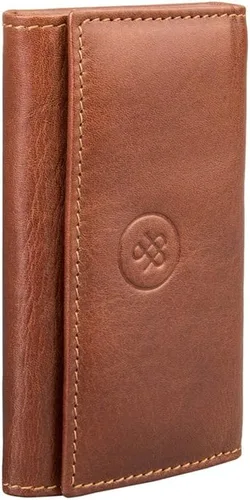 Vista 3 de Maxwell Scott Personalized Luxury Leather Key Case Wallet The Lapo Handcrafted In Italy