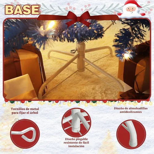 Vista 5 de MUPATER Árbol de Navidad artificial de 6 pies en forma de lápiz, con soporte de metal, luces blancas cálidas, árbol de Navidad delgado preiluminado
