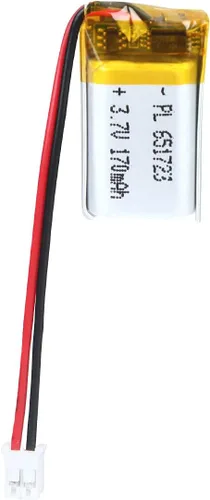 Vista 14 de Batería de 3.7V 200mAh 502025 Li-ion Li-Po recargable de iones de litio con conector de paso de 2P PH 0.079 in