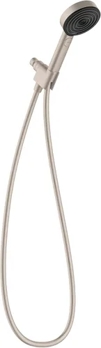 Vista 18 de hansgrohe Pulsify S Ducha de mano de 12 pulgadas con 1 chorro, barra deslizante y manguera PowderRain, Lluvia Intensa, Masaje Pulsante en níquel